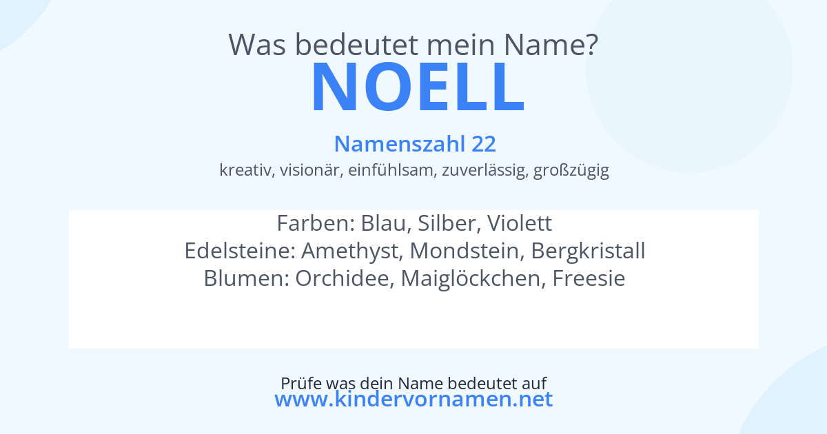 Was bedeutet der Name Noell?