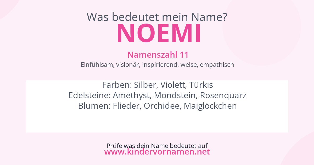 Was bedeutet der Name Noemi?