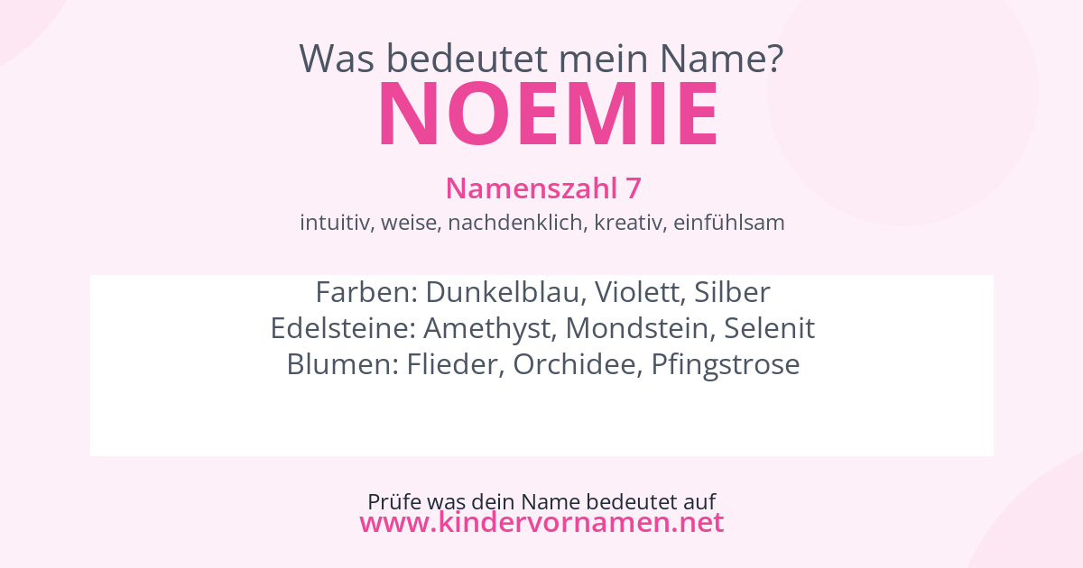 Was bedeutet der Name Noemie?