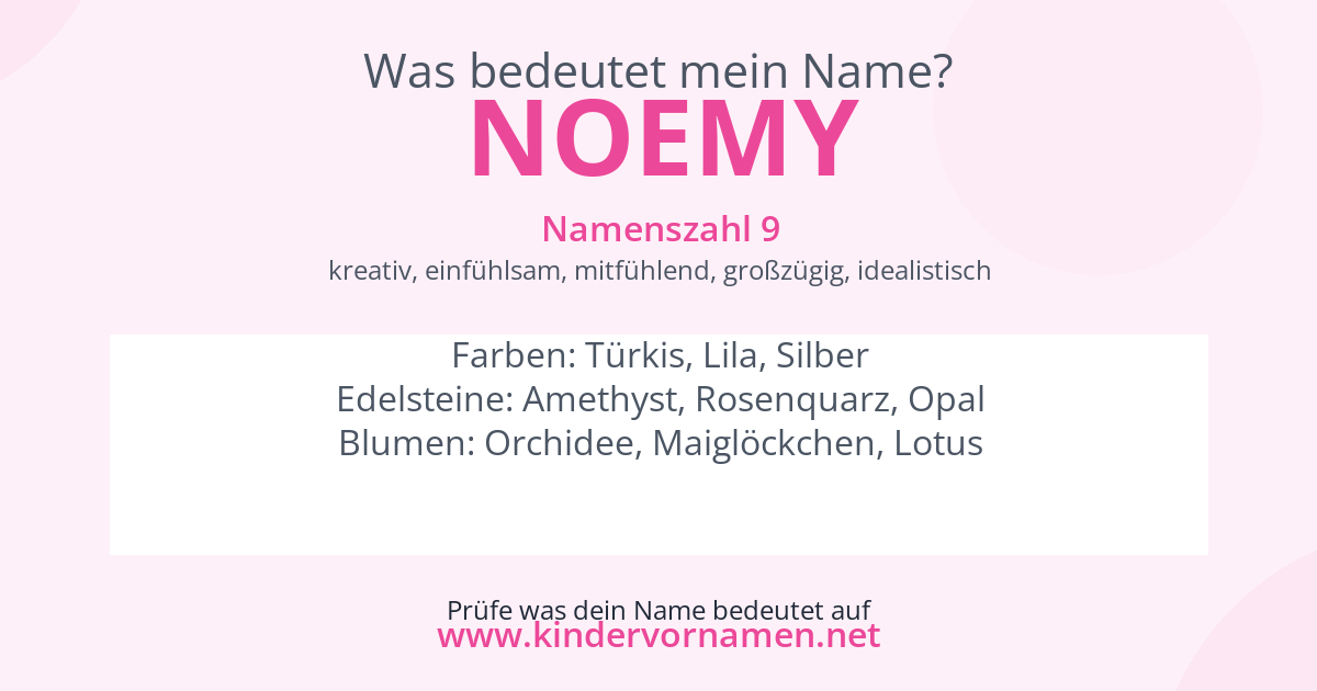 Was bedeutet der Name Noemy?