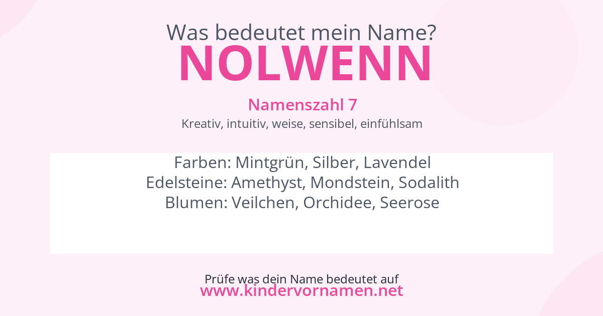 Was bedeutet der Name Nolwenn?