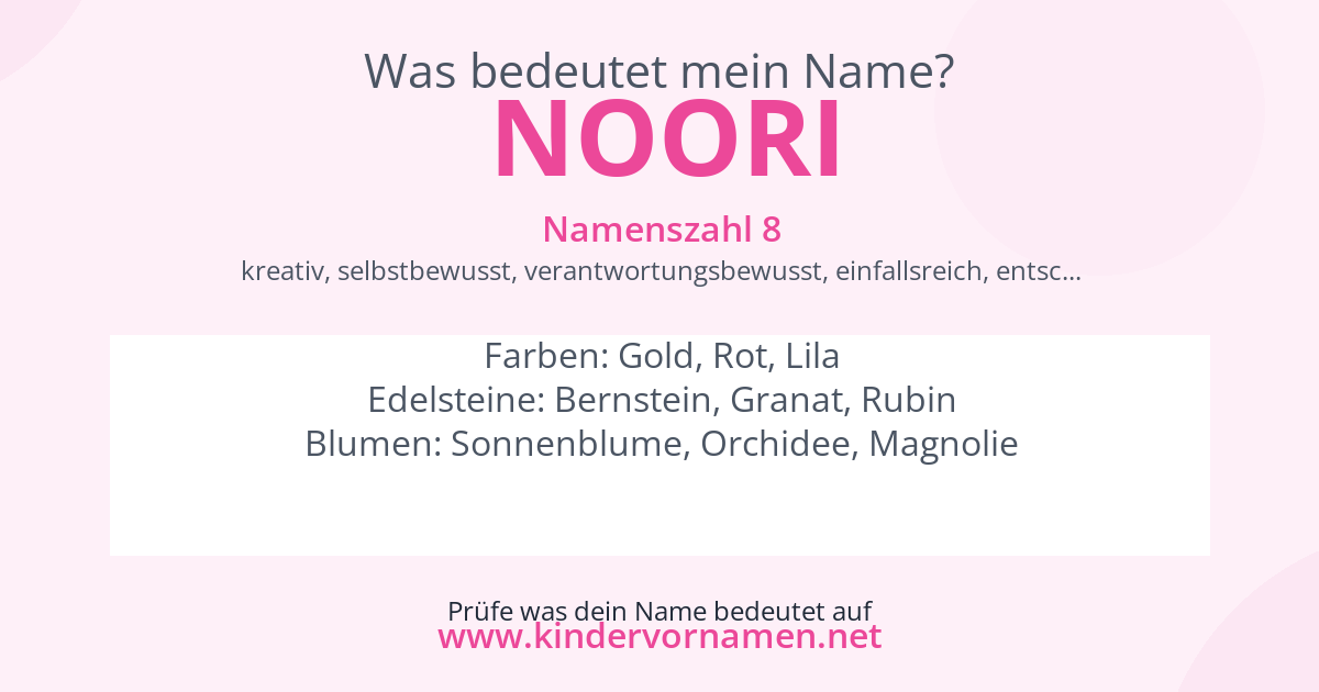 Was bedeutet der Name Noori?