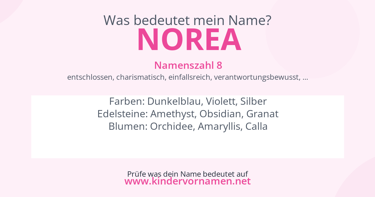 Was bedeutet der Name Norea?