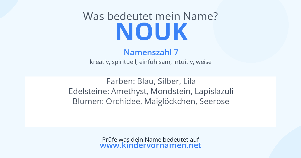 Was bedeutet der Name Nouk?