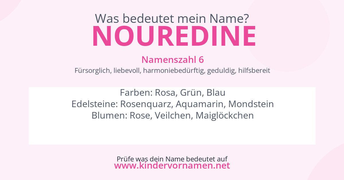 Was bedeutet der Name Nouredine?