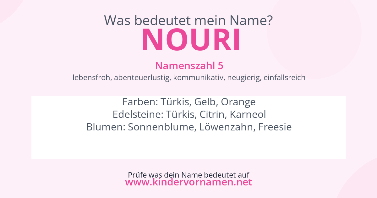 Was bedeutet der Name Nouri?