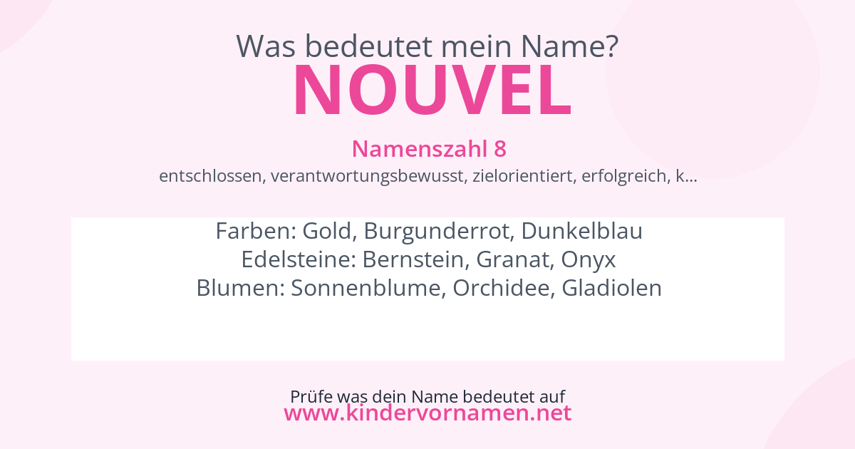 Was bedeutet der Name Nouvel?