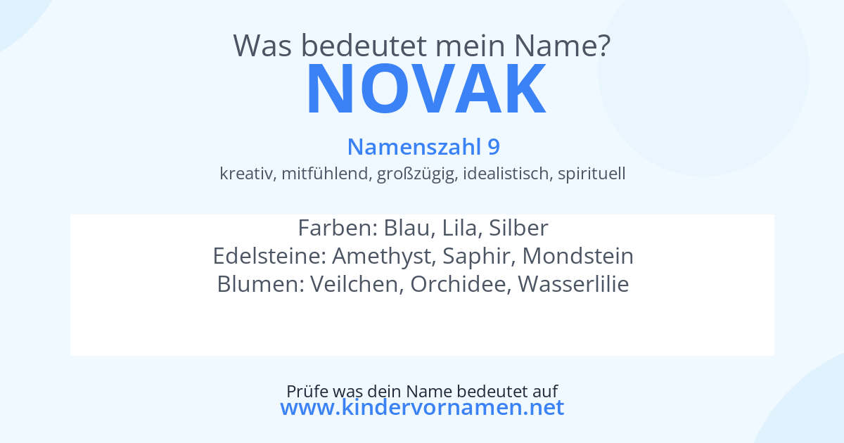 Was bedeutet der Name Novak?