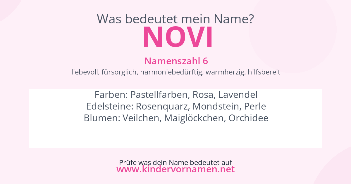 Was bedeutet der Name Novi?