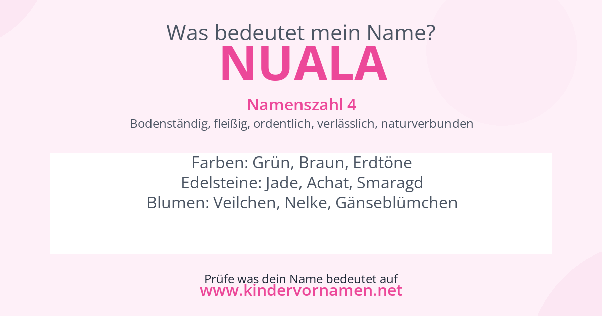 Was bedeutet der Name Nuala?