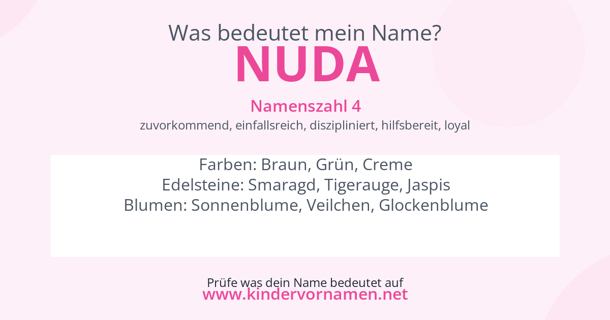 Was bedeutet der Name Nuda?