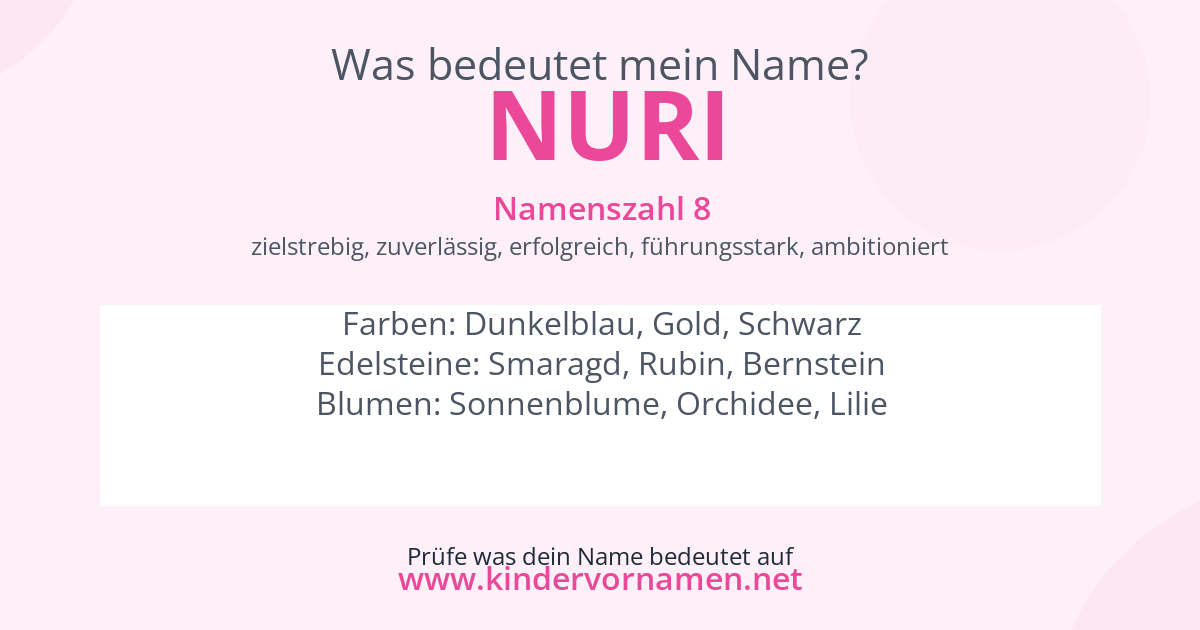 Was bedeutet der Name Nuri?