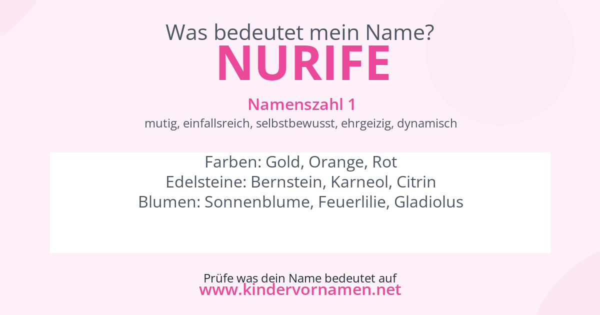 Was bedeutet der Name Nurife?