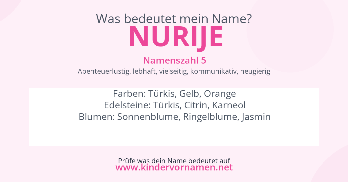 Was bedeutet der Name Nurije?