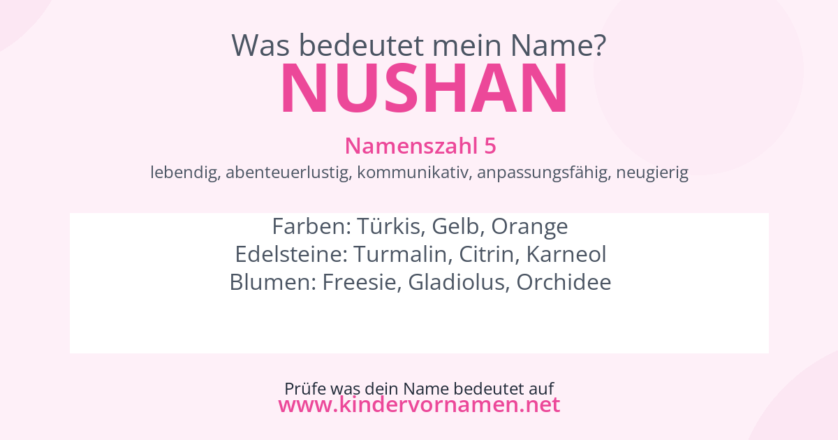 Was bedeutet der Name Nushan?