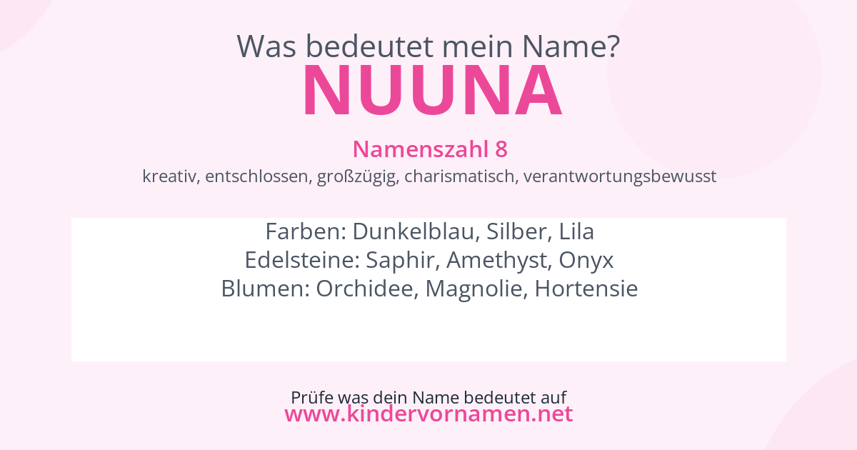 Was bedeutet der Name Nuuna?