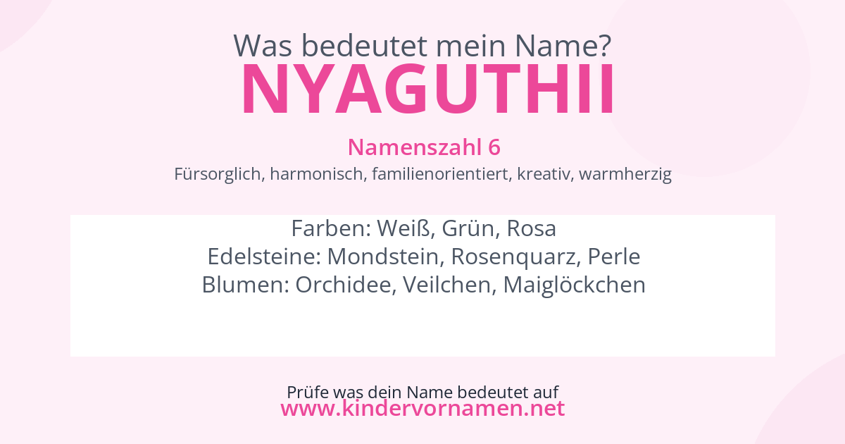 Was bedeutet der Name Nyaguthii?
