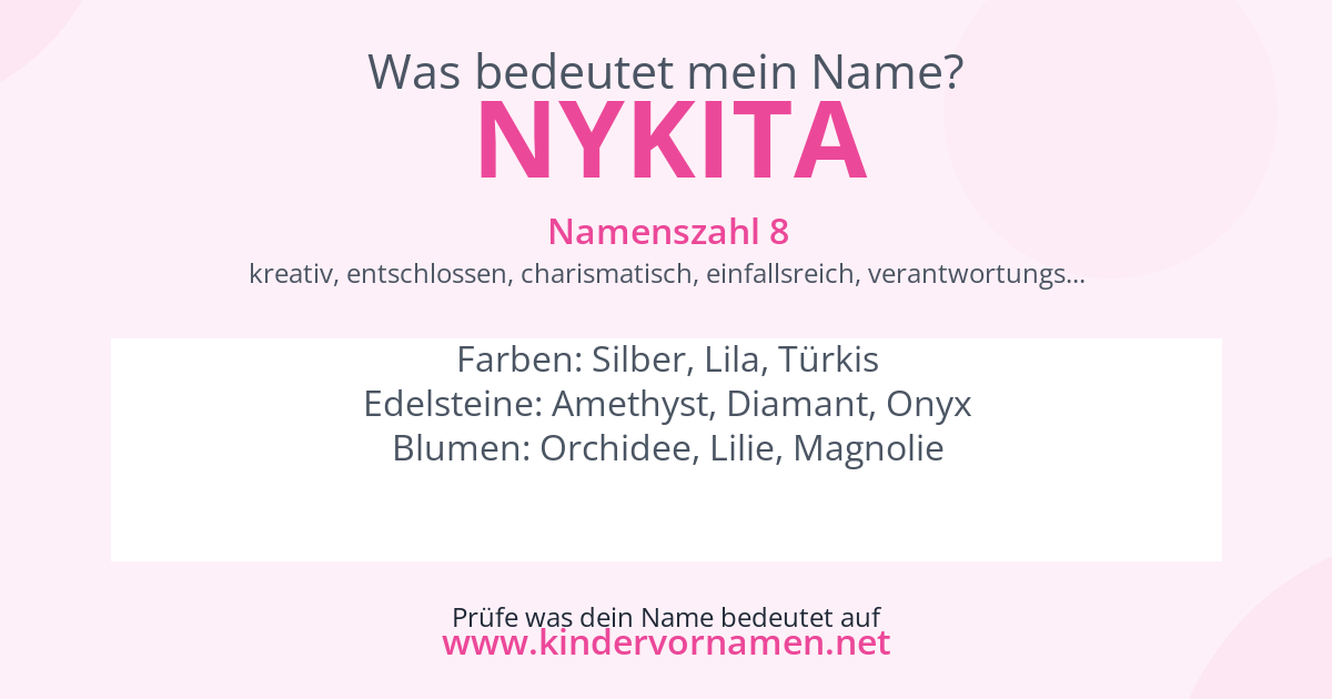 Was bedeutet der Name Nykita?