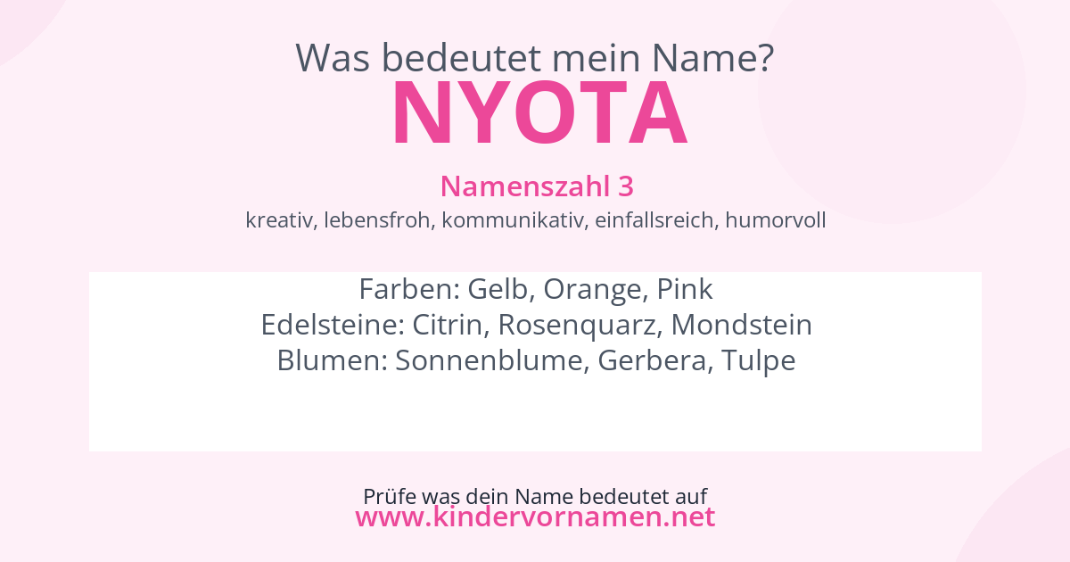 Was bedeutet der Name Nyota?