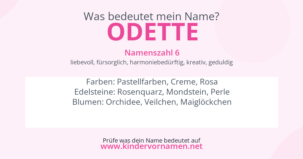 Was bedeutet der Name Odette?