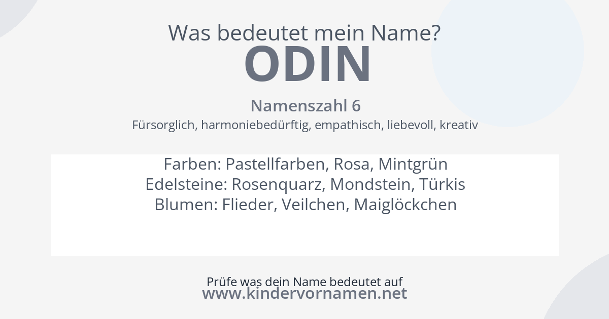 Was bedeutet der Name Odin?