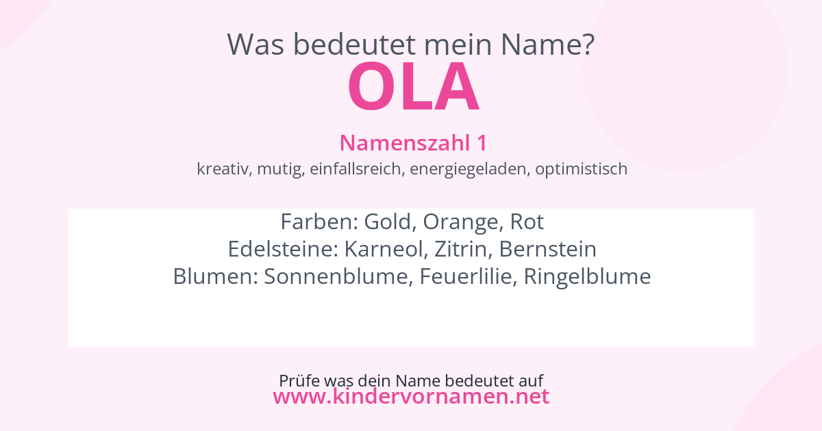 Was bedeutet der Name Ola?