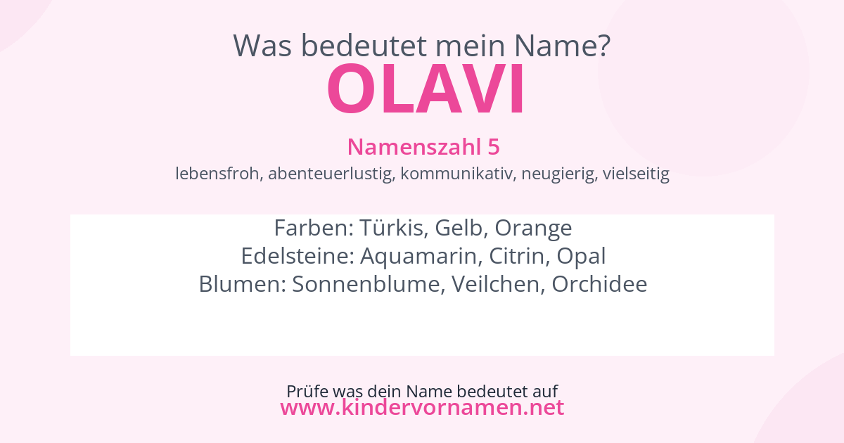 Was bedeutet der Name Olavi?