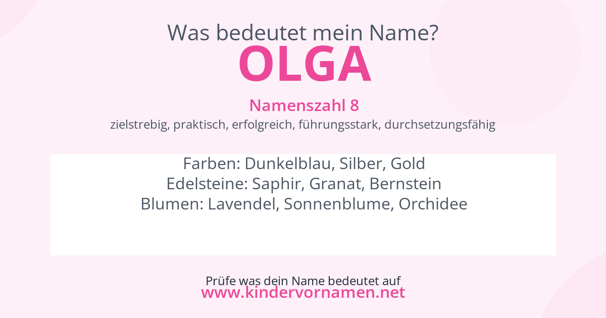 Was bedeutet der Name Olga?