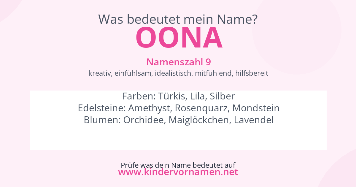 Was bedeutet der Name Oona?