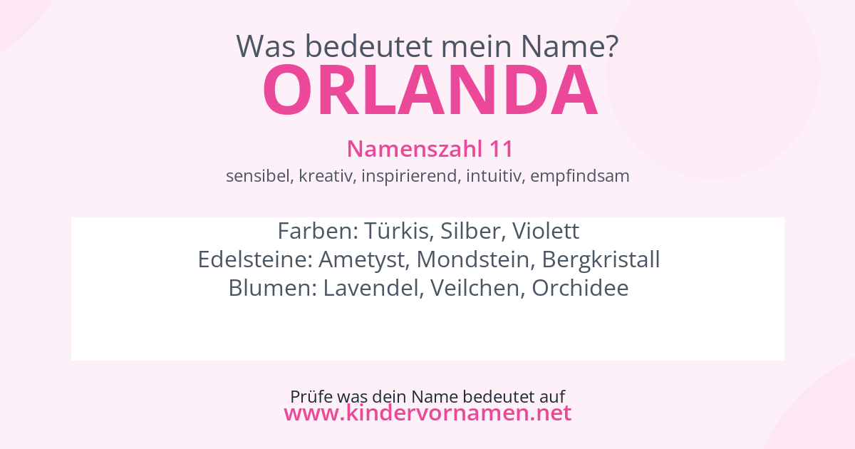 Was bedeutet der Name Orlanda?