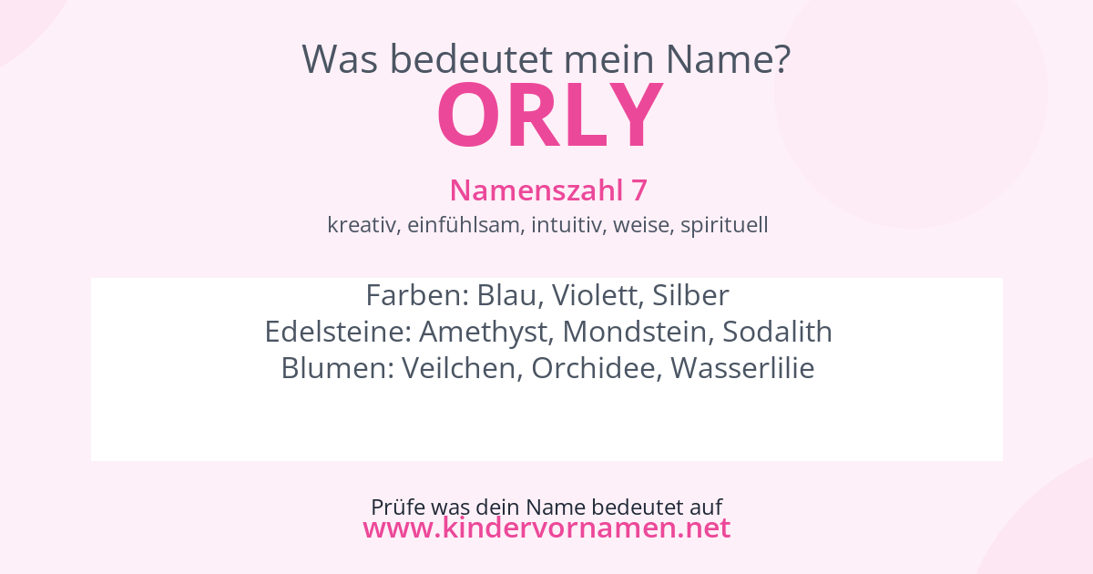 Was bedeutet der Name Orly?