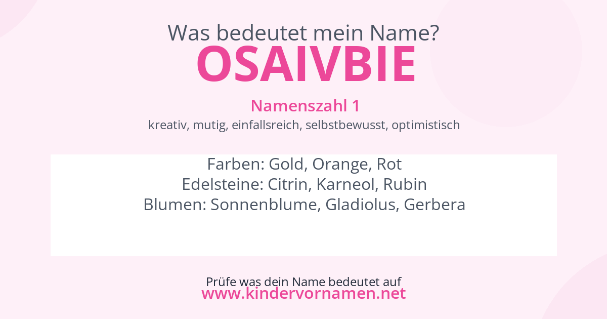 Was bedeutet der Name Osaivbie?