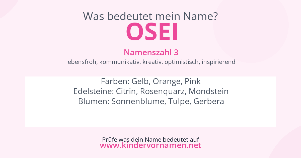 Was bedeutet der Name Osei?