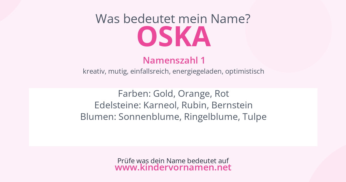 Was bedeutet der Name Oska?