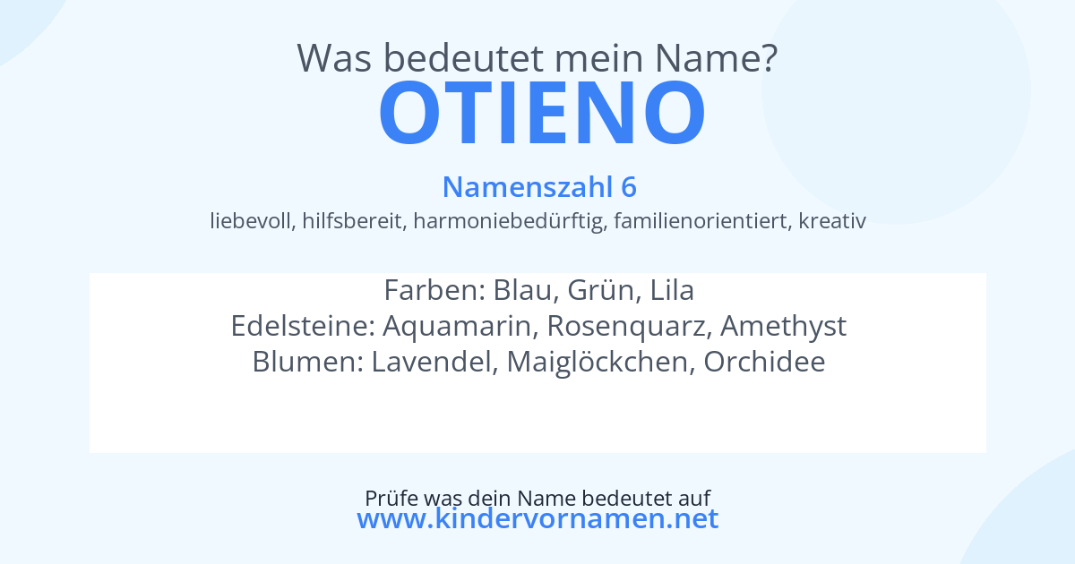 Was bedeutet der Name Otieno?