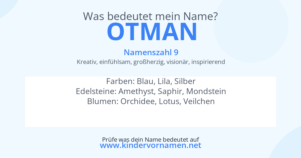 Was bedeutet der Name Otman?