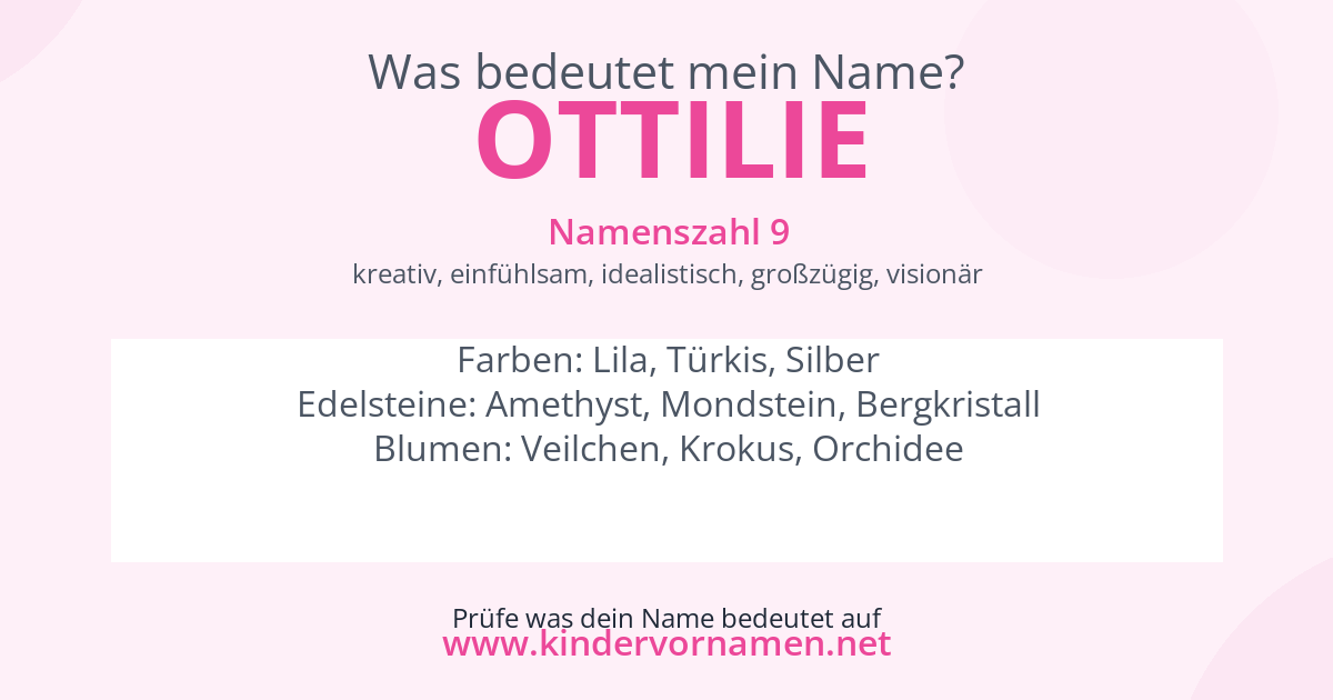 Was bedeutet der Name Ottilie?