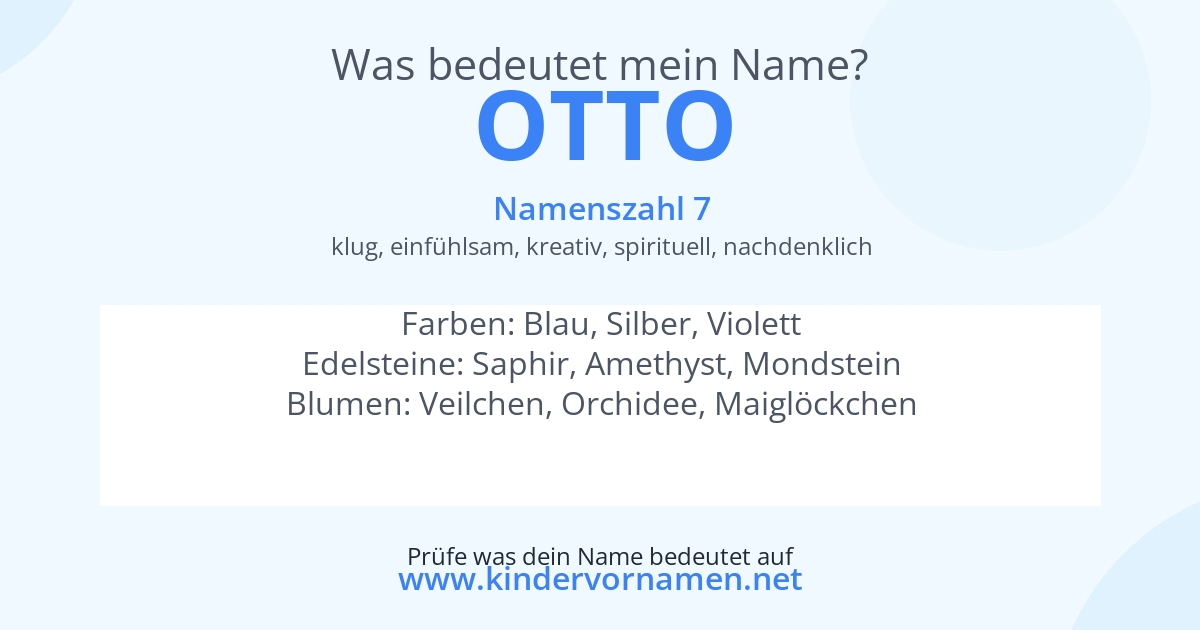Was bedeutet der Name Otto?