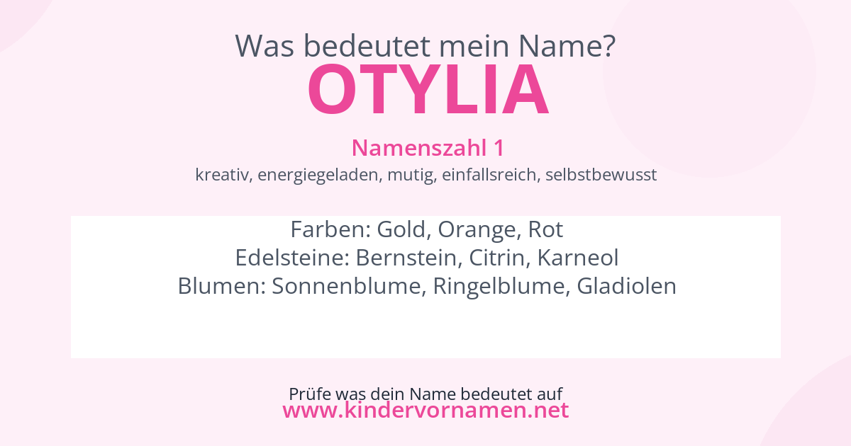 Was bedeutet der Name Otylia?