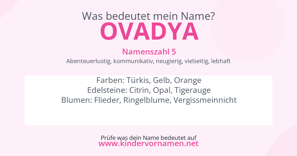 Was bedeutet der Name Ovadya?