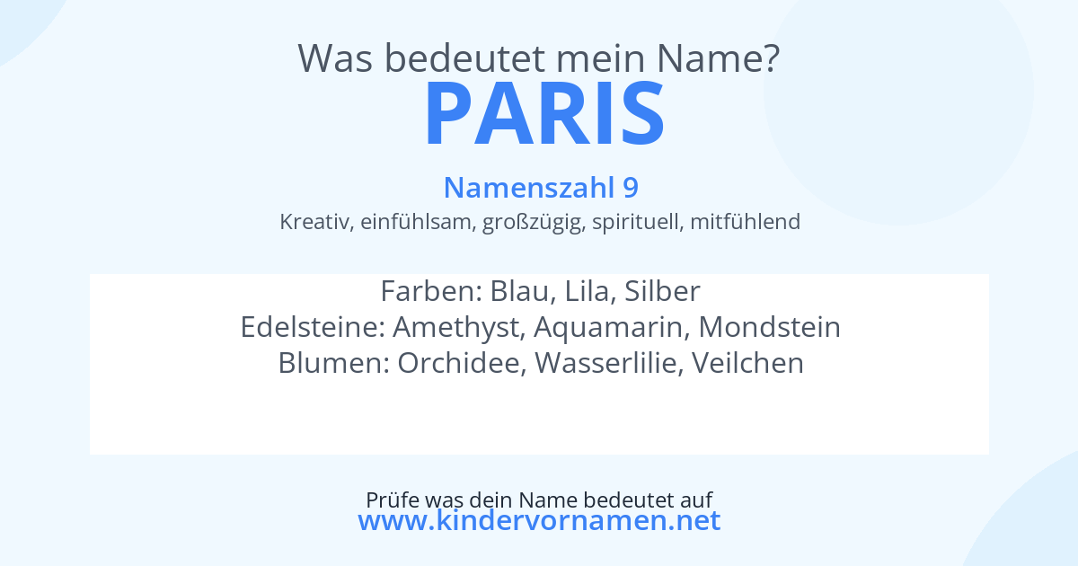 Was bedeutet der Name Paris?