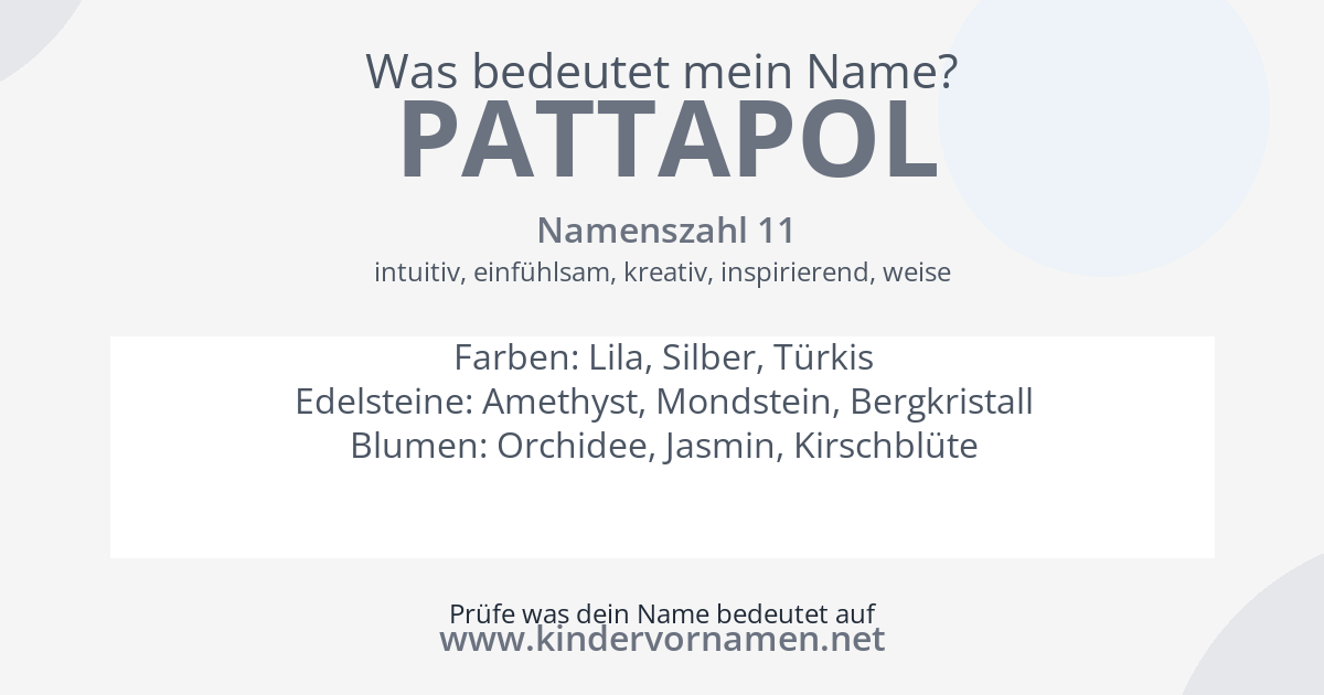 Was bedeutet der Name Pattapol?
