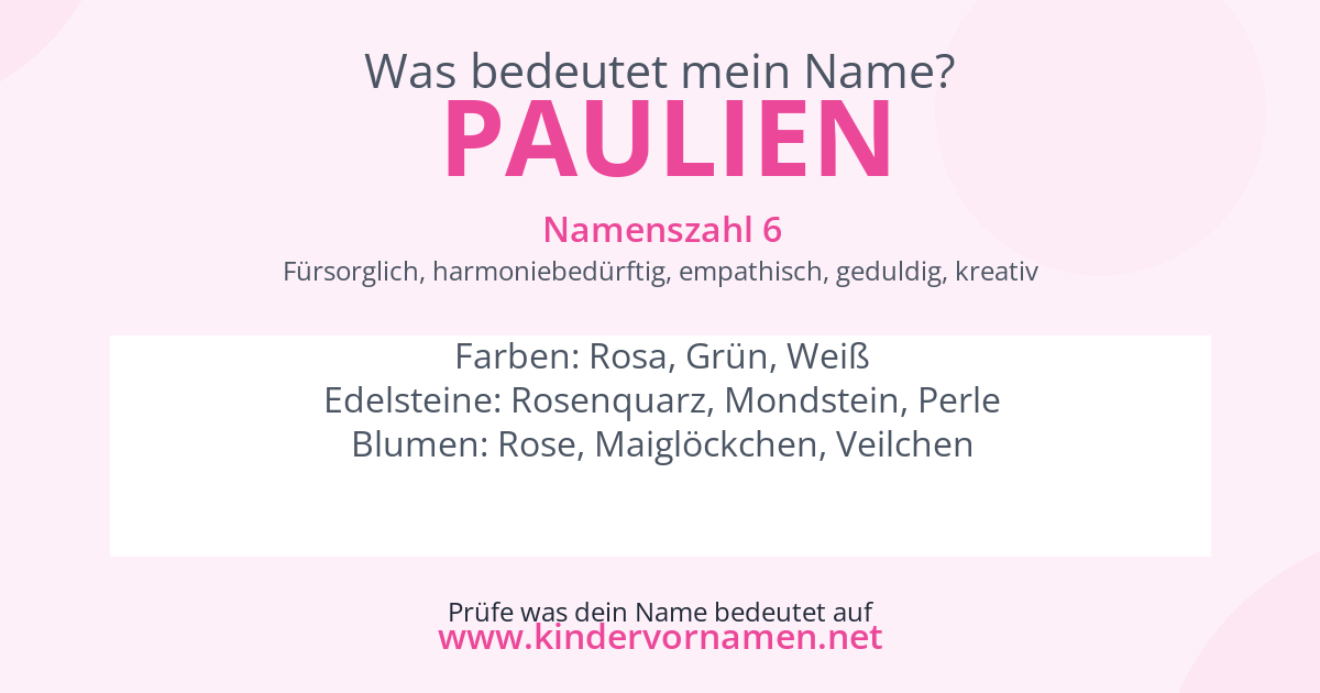 Was bedeutet der Name Paulien?