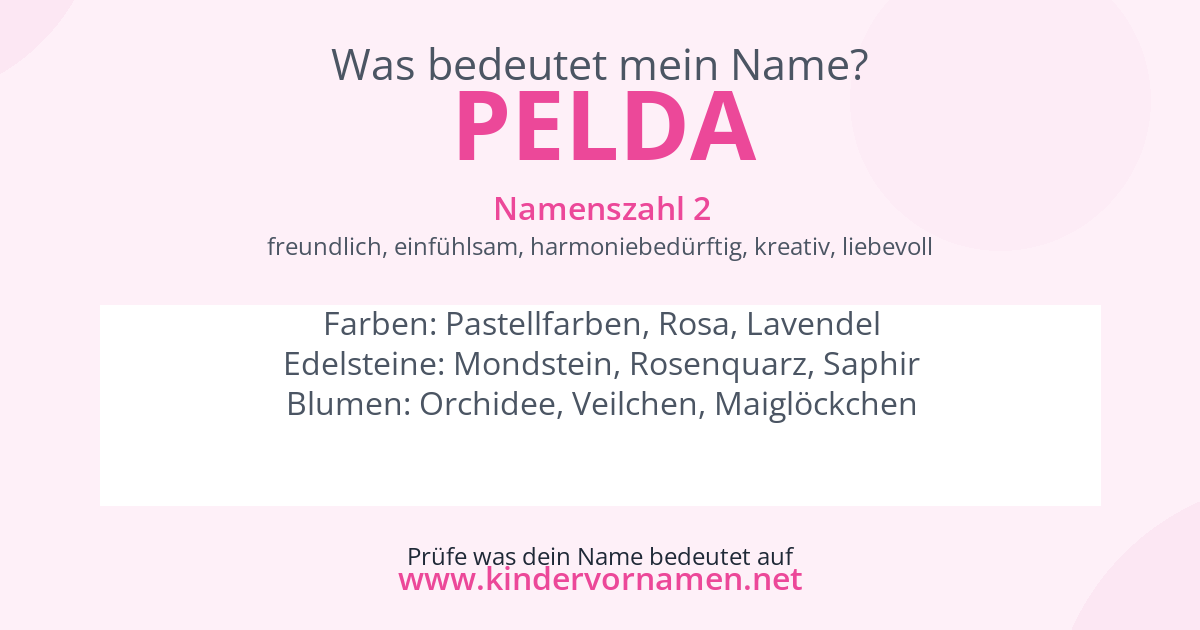 Was bedeutet der Name Pelda?