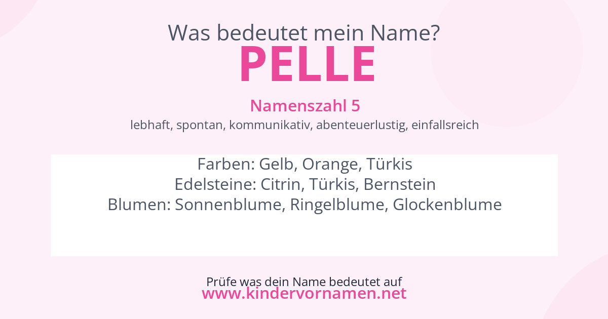 Was bedeutet der Name Pelle?
