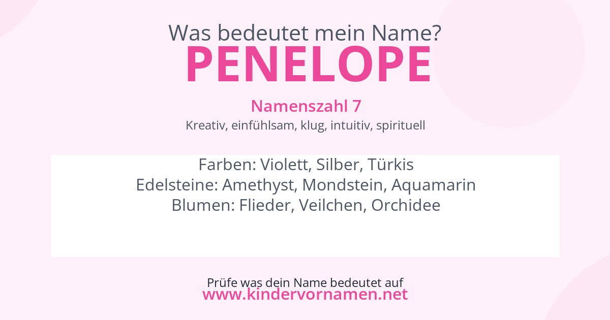 Was bedeutet der Name Penelope?