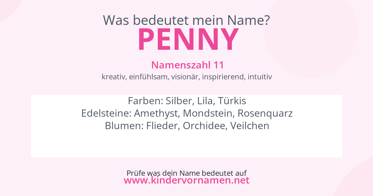 Was bedeutet der Name Penny?