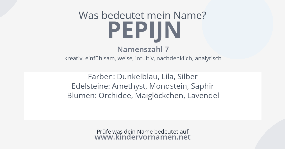 Was bedeutet der Name Pepijn?