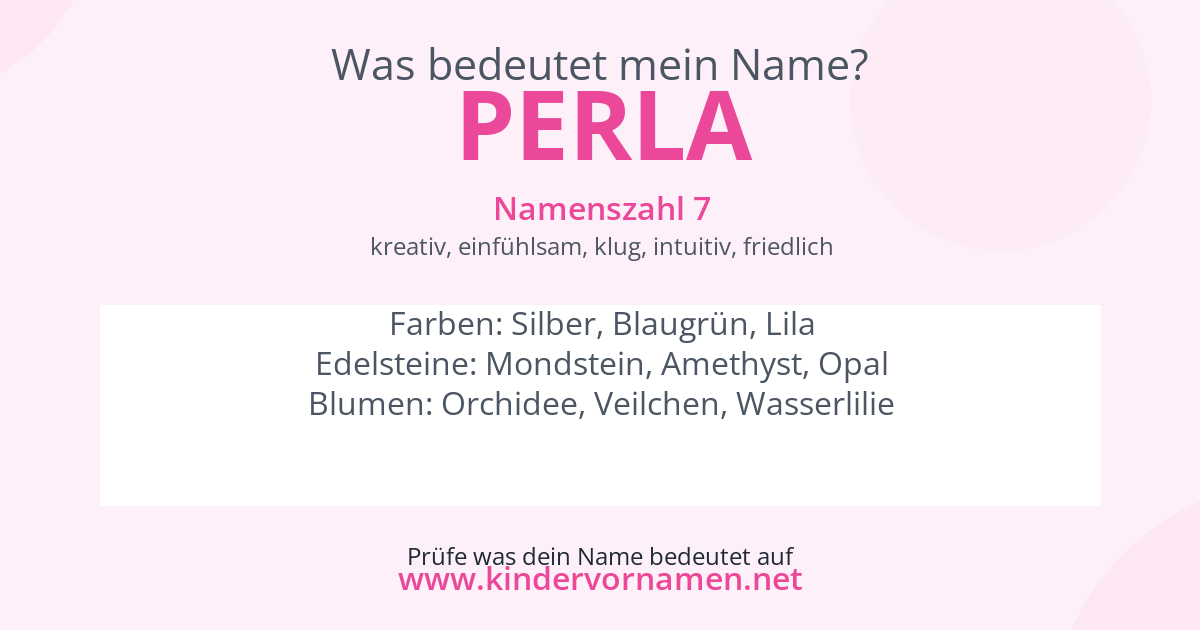 Was bedeutet der Name Perla?