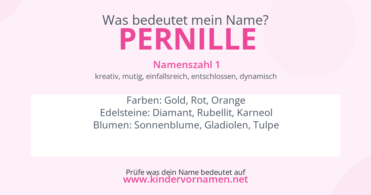 Was bedeutet der Name Pernille?